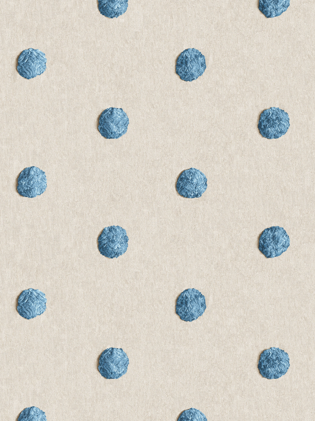 'Chenille Dots Small' Wallpaper by Chris Benz - Blue