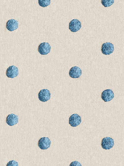 'Chenille Dots Small' Wallpaper by Chris Benz - Blue