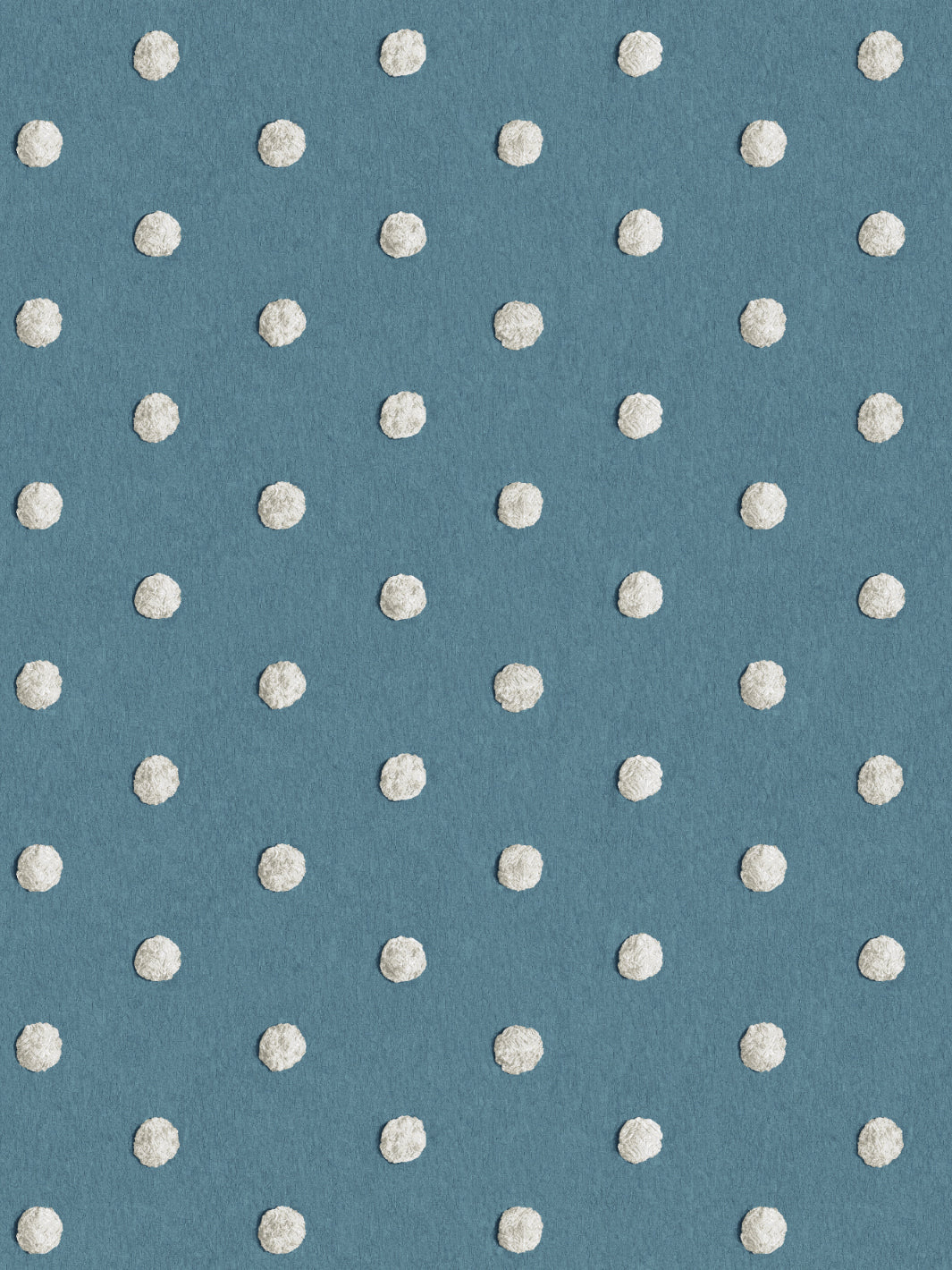 'Chenille Dots Small' Wallpaper by Chris Benz - Deep Blue