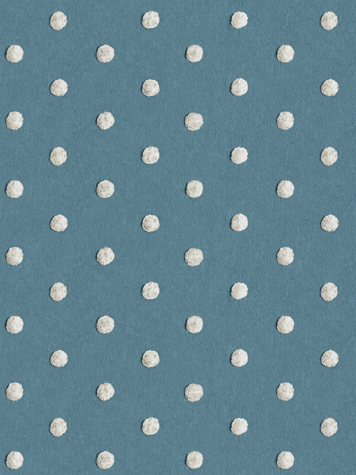 'Chenille Dots Small' Wallpaper by Chris Benz - Deep Blue