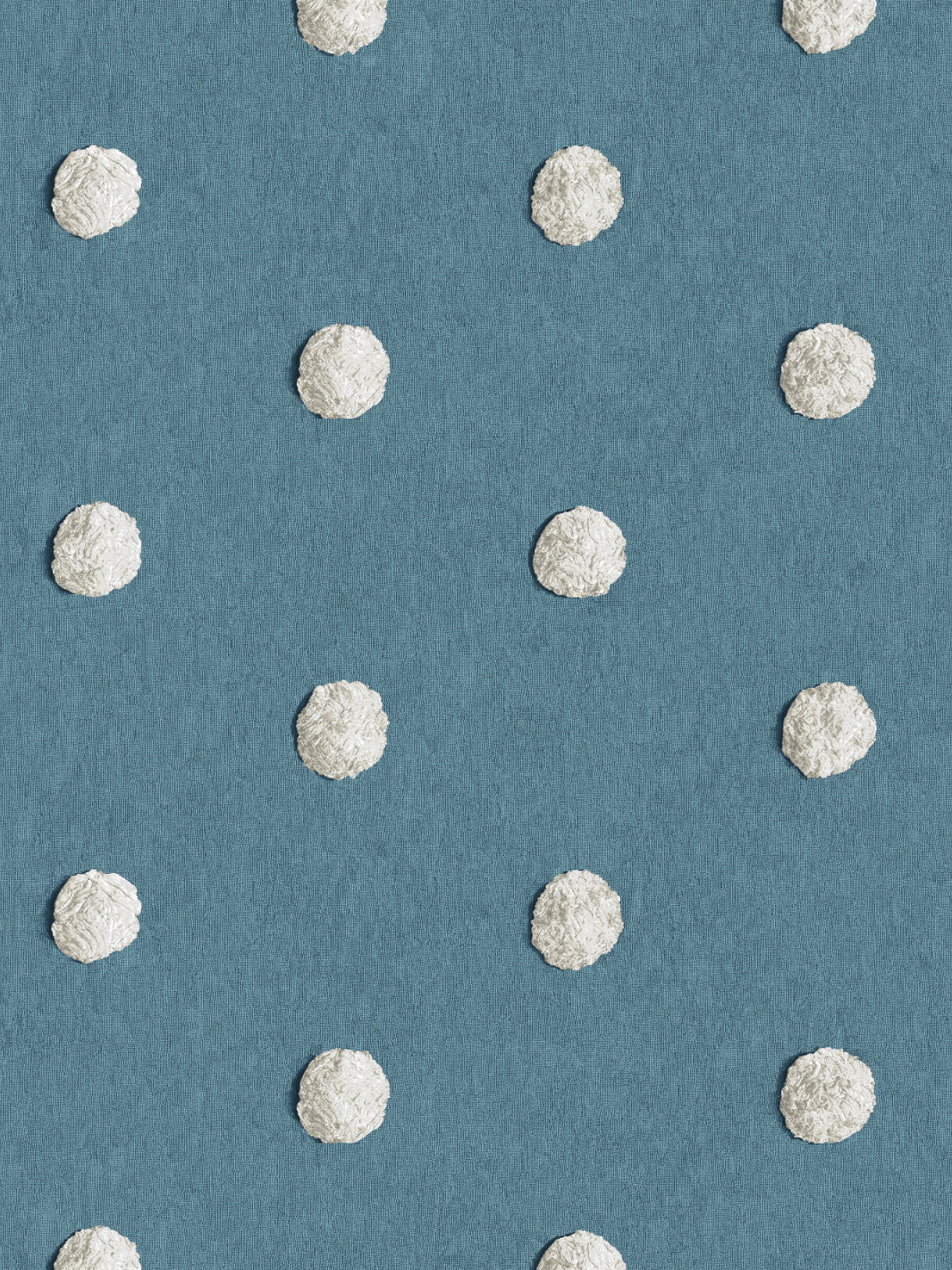 'Chenille Dots Small' Wallpaper by Chris Benz - Deep Blue