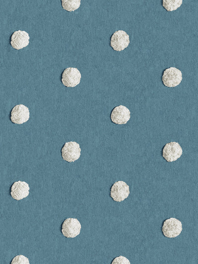 chenille dots small wallpaper chris benz deep blue