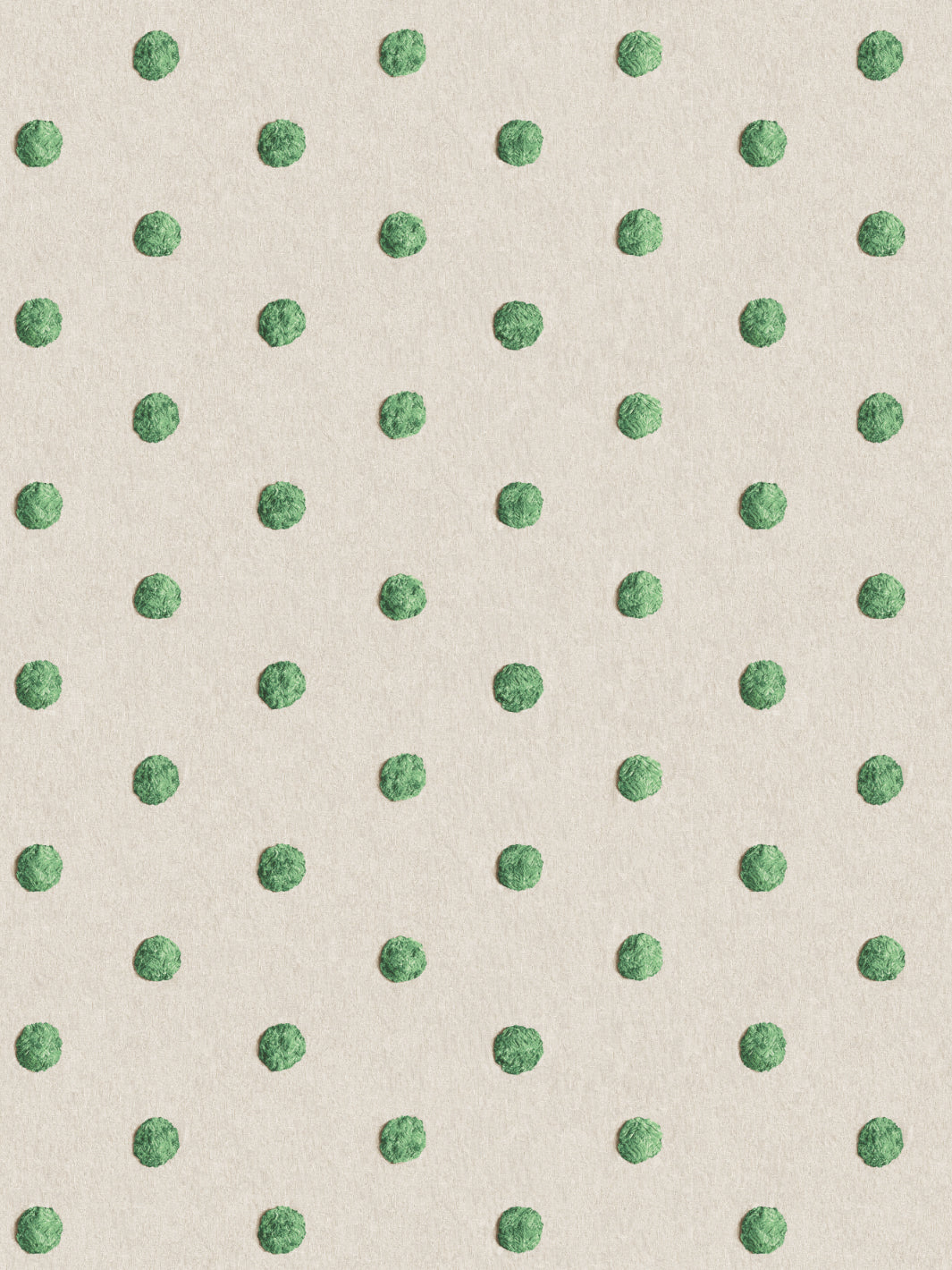 'Chenille Dots Small' Wallpaper by Chris Benz - Green