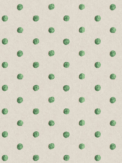 'Chenille Dots Small' Wallpaper by Chris Benz - Green