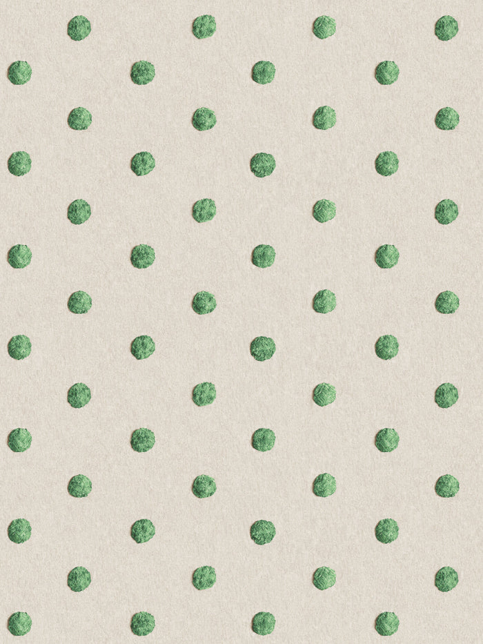 'Chenille Dots Small' Wallpaper by Chris Benz - Green