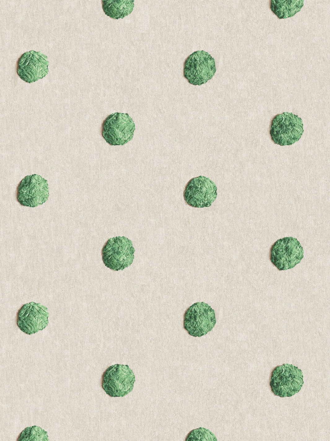 'Chenille Dots Small' Wallpaper by Chris Benz - Green