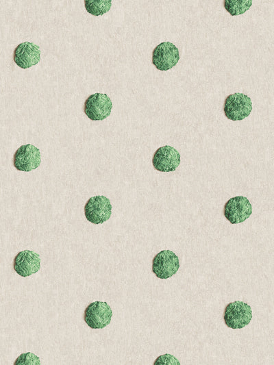chenille dots small wallpaper chris benz green