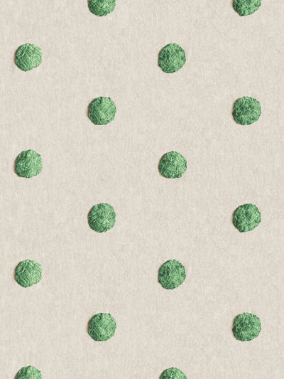 'Chenille Dots Small' Wallpaper by Chris Benz - Green