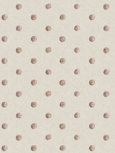 'Chenille Dots Small' Wallpaper by Chris Benz - Latte