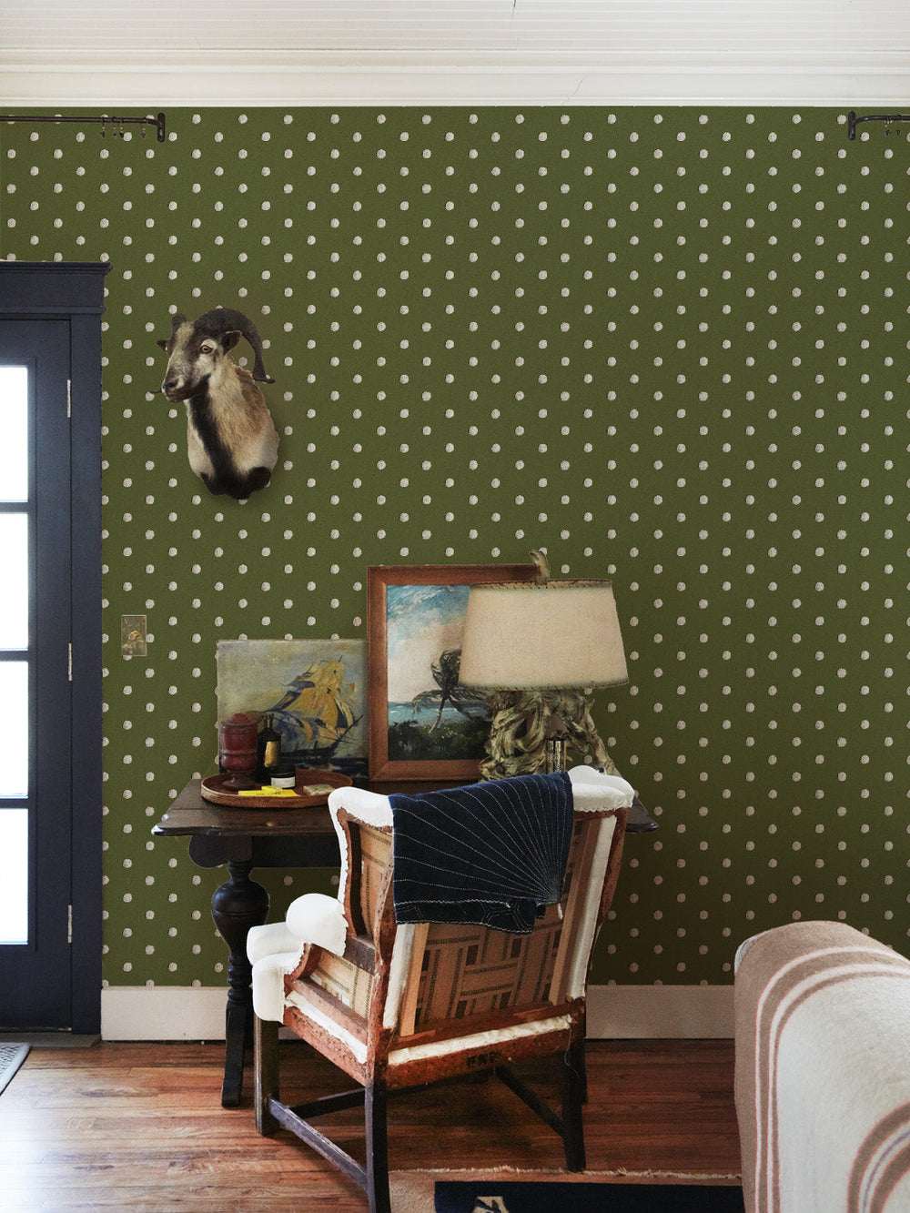 chenille-dots-small-wallpaper-chris-benz-olive