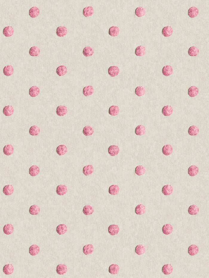 'Chenille Dots Small' Wallpaper by Chris Benz - Pink