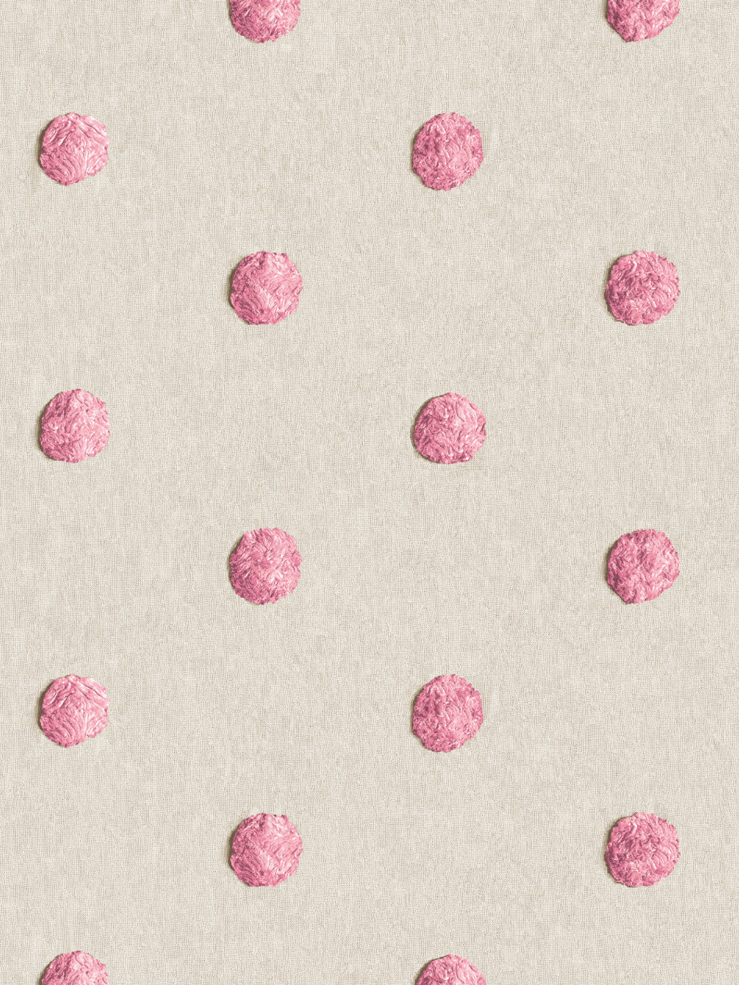 'Chenille Dots Small' Wallpaper by Chris Benz - Pink
