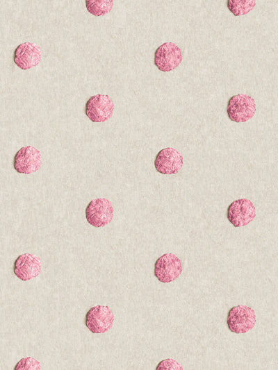 'Chenille Dots Small' Wallpaper by Chris Benz - Pink