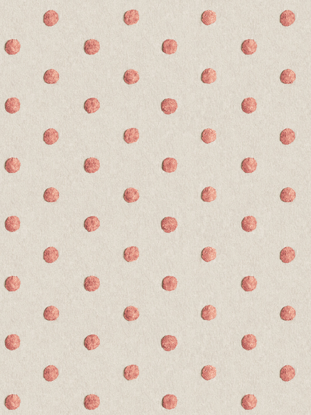 'Chenille Dots Small' Wallpaper by Chris Benz - Salmon