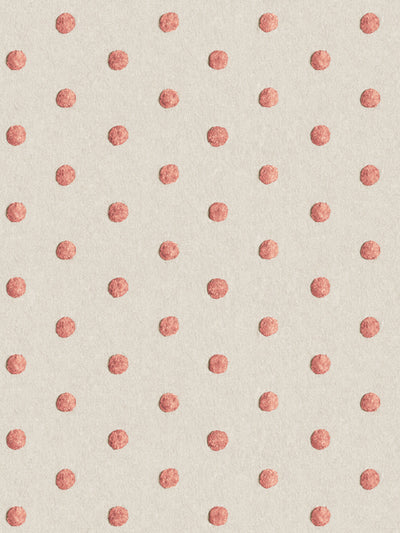chenille dots small wallpaper chris benz salmon