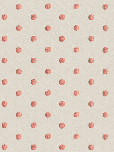 'Chenille Dots Small' Wallpaper by Chris Benz - Salmon