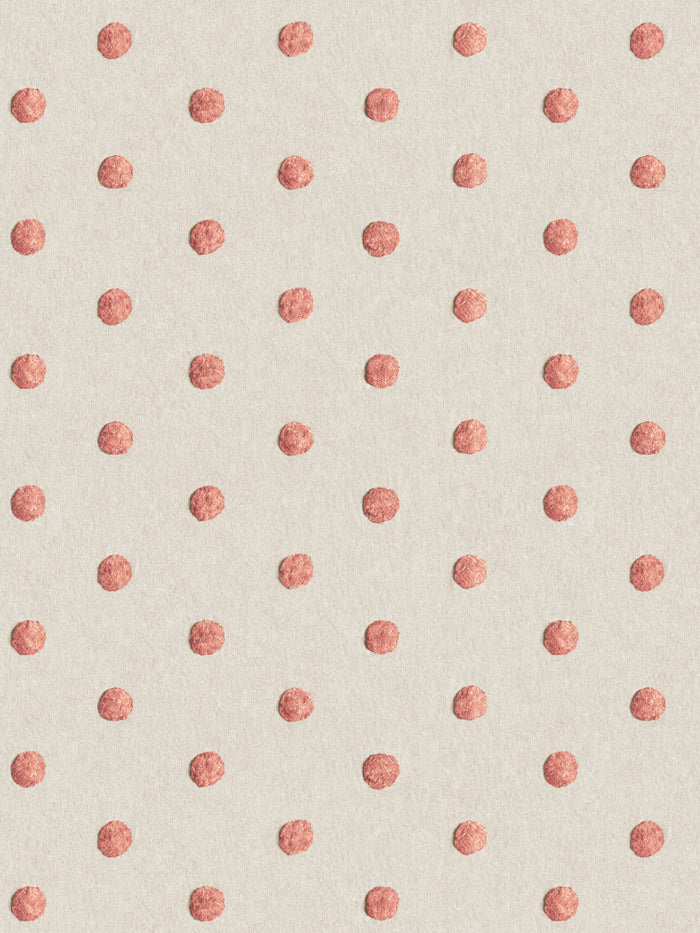'Chenille Dots Small' Wallpaper by Chris Benz - Salmon