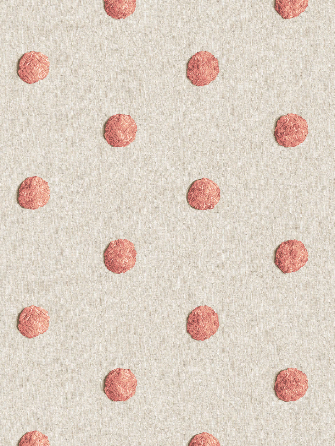 'Chenille Dots Small' Wallpaper by Chris Benz - Salmon