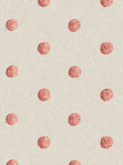 'Chenille Dots Small' Wallpaper by Chris Benz - Salmon