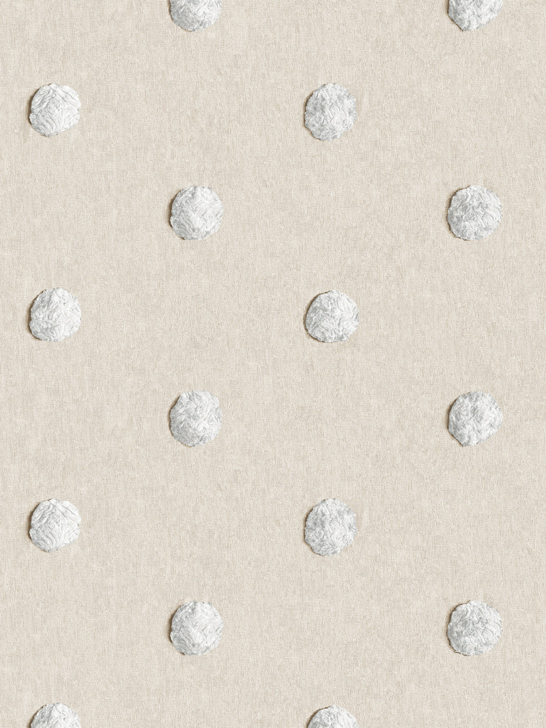 'Chenille Dots Small' Wallpaper by Chris Benz - White