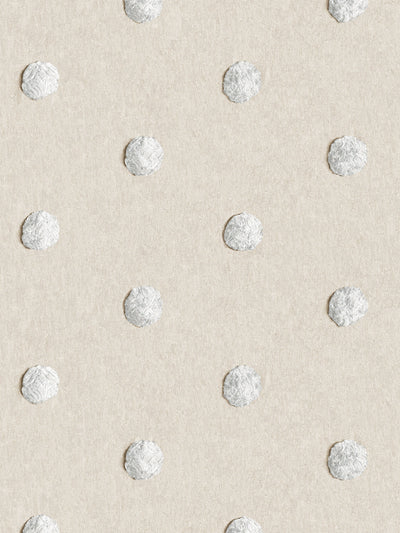 'Chenille Dots Small' Wallpaper by Chris Benz - White