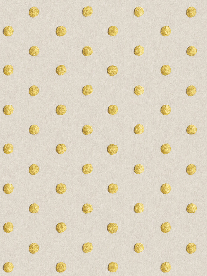 'Chenille Dots Small' Wallpaper by Chris Benz - Yellow
