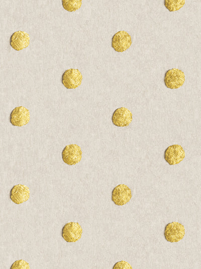 'Chenille Dots Small' Wallpaper by Chris Benz - Yellow