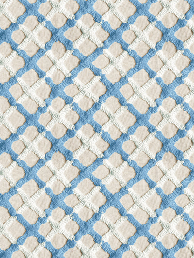 chenille quilt wallpaper chris benz blue
