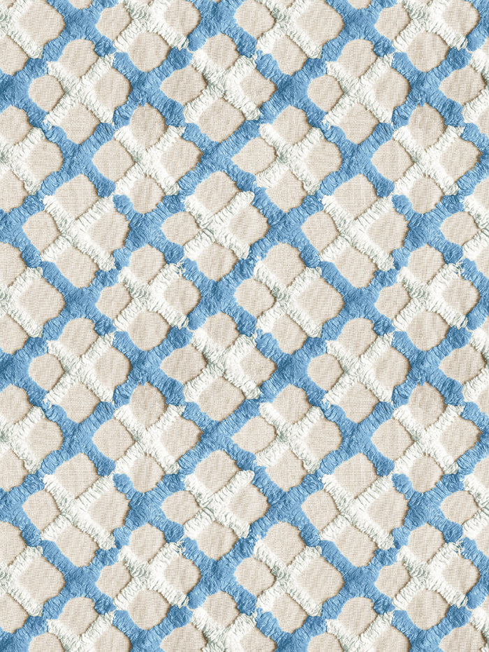 'Chenille Quilt' Wallpaper by Chris Benz - Blue