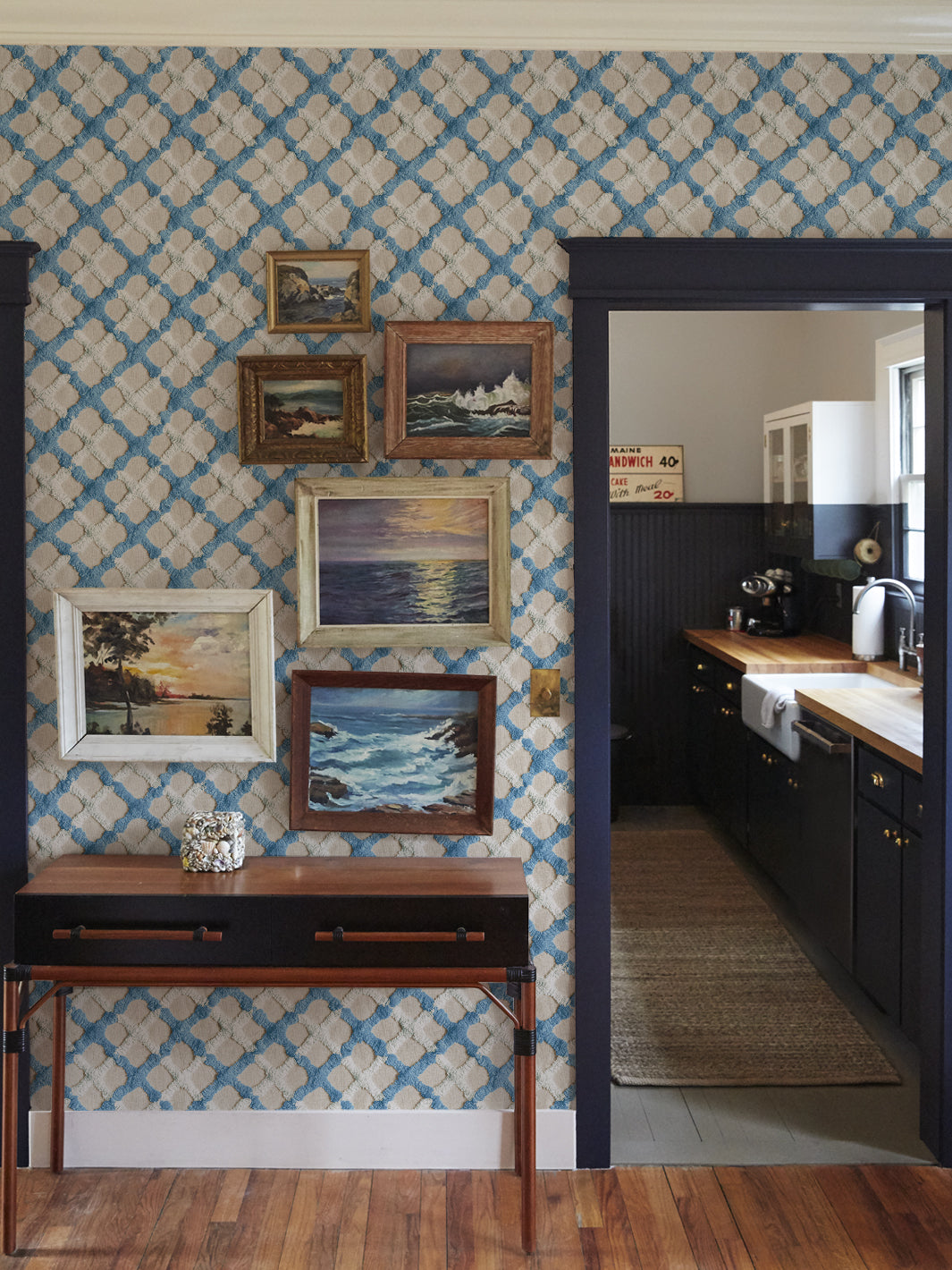 chenille quilt wallpaper chris benz blue