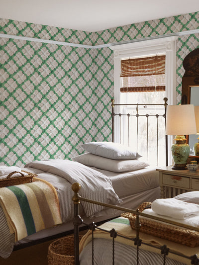 'Chenille Quilt' Wallpaper by Chris Benz - Green