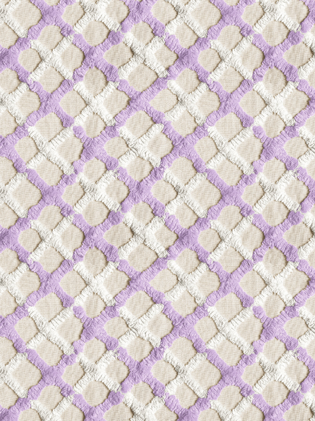 'Chenille Quilt' Wallpaper by Chris Benz - Lilac