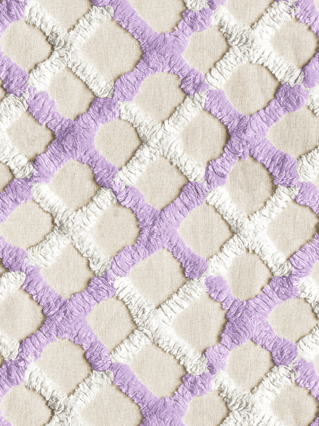 'Chenille Quilt' Wallpaper by Chris Benz - Lilac