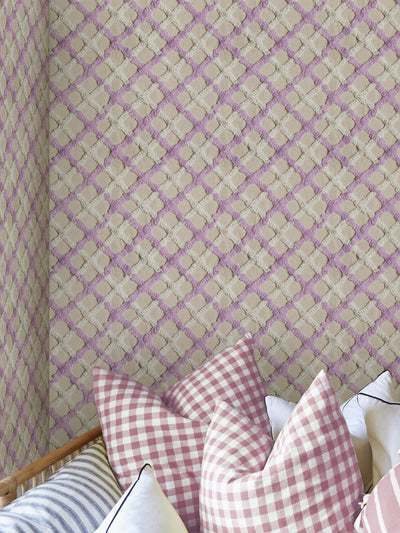 'Chenille Quilt' Wallpaper by Chris Benz - Lilac