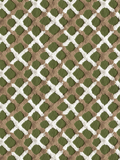 'Chenille Quilt' Wallpaper by Chris Benz - Olive