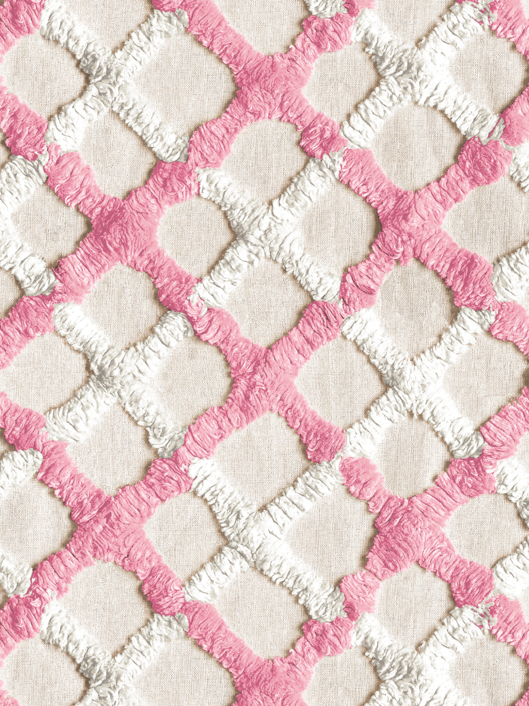'Chenille Quilt' Wallpaper by Chris Benz - Pink
