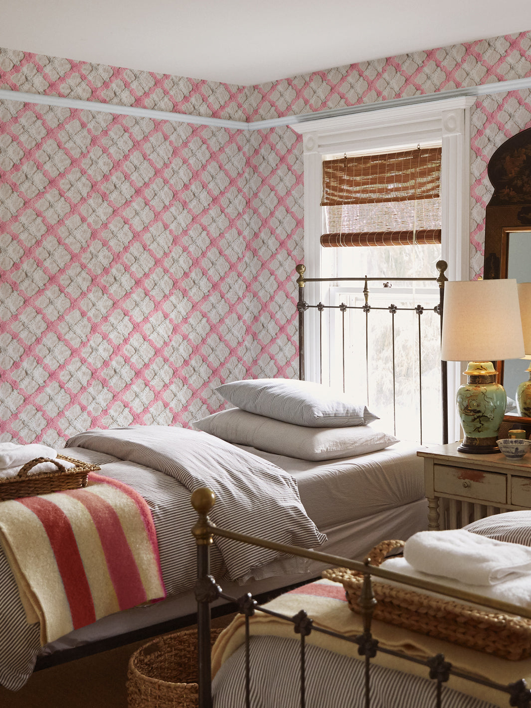 'Chenille Quilt' Wallpaper by Chris Benz - Pink