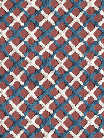 chenille quilt wallpaper chris benz red blue white