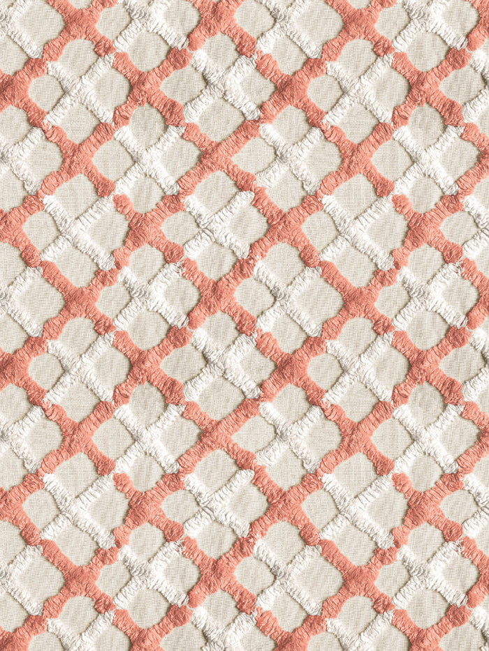 'Chenille Quilt' Wallpaper by Chris Benz - Salmon