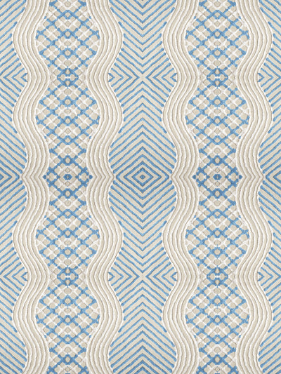 'Chenille Stripe' Wallpaper by Chris Benz - Blue