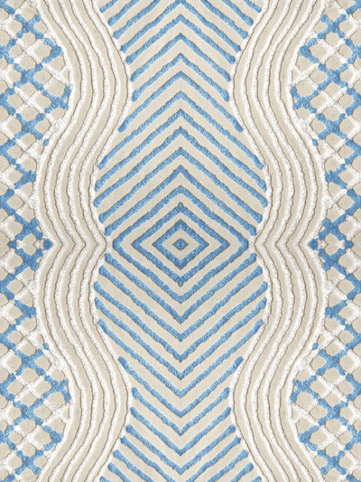 'Chenille Stripe' Wallpaper by Chris Benz - Blue