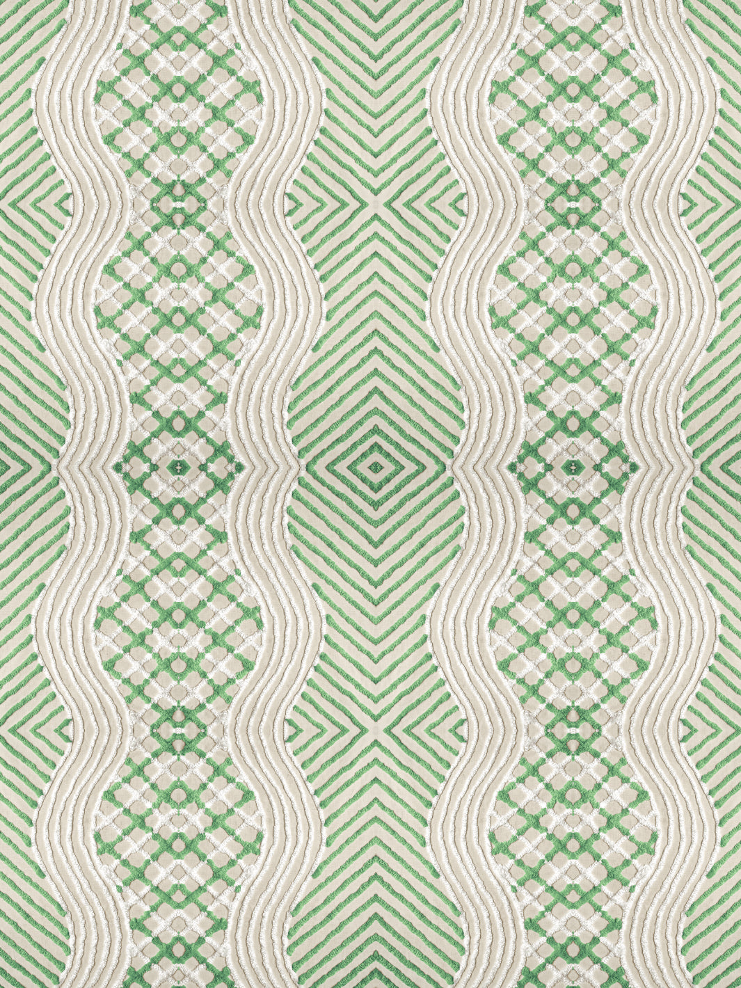 'Chenille Stripe' Wallpaper by Chris Benz - Green