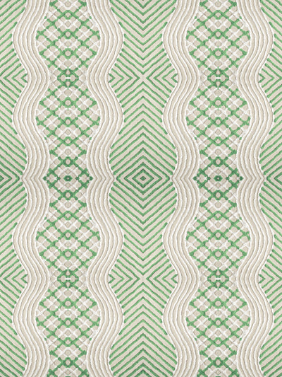'Chenille Stripe' Wallpaper by Chris Benz - Green