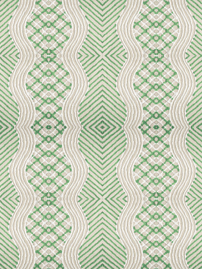 'Chenille Stripe' Wallpaper by Chris Benz - Green