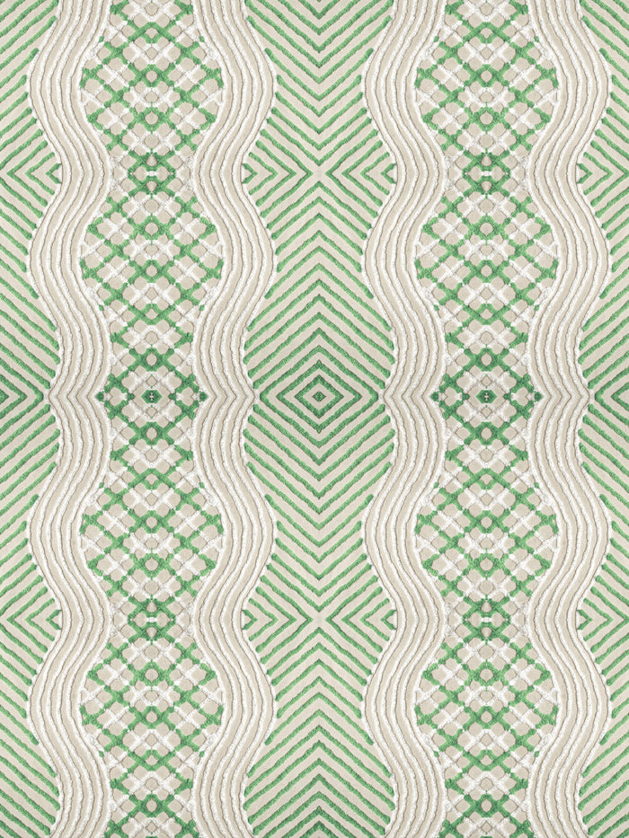 'Chenille Stripe' Wallpaper by Chris Benz - Green