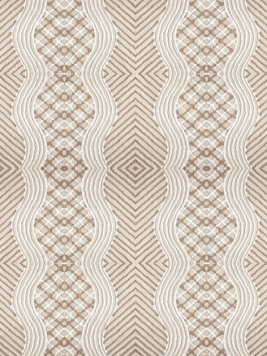 'Chenille Stripe' Wallpaper by Chris Benz - Latte