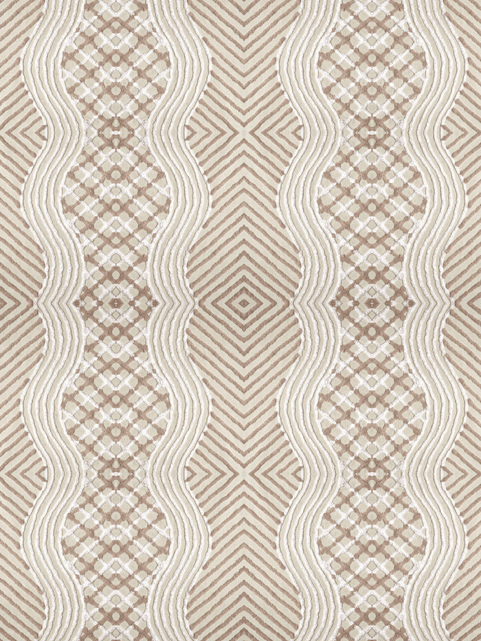 'Chenille Stripe' Wallpaper by Chris Benz - Latte