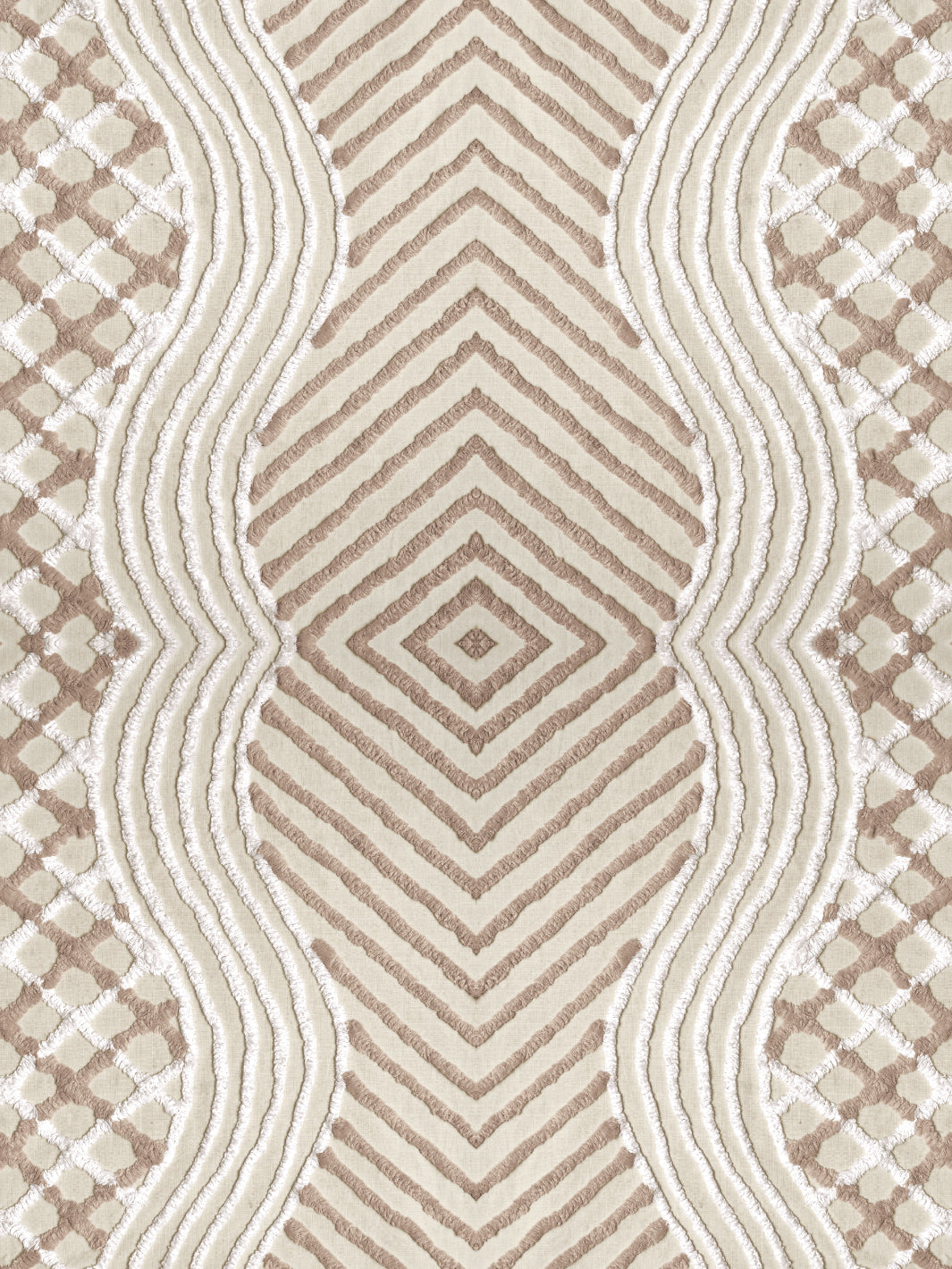 'Chenille Stripe' Wallpaper by Chris Benz - Latte