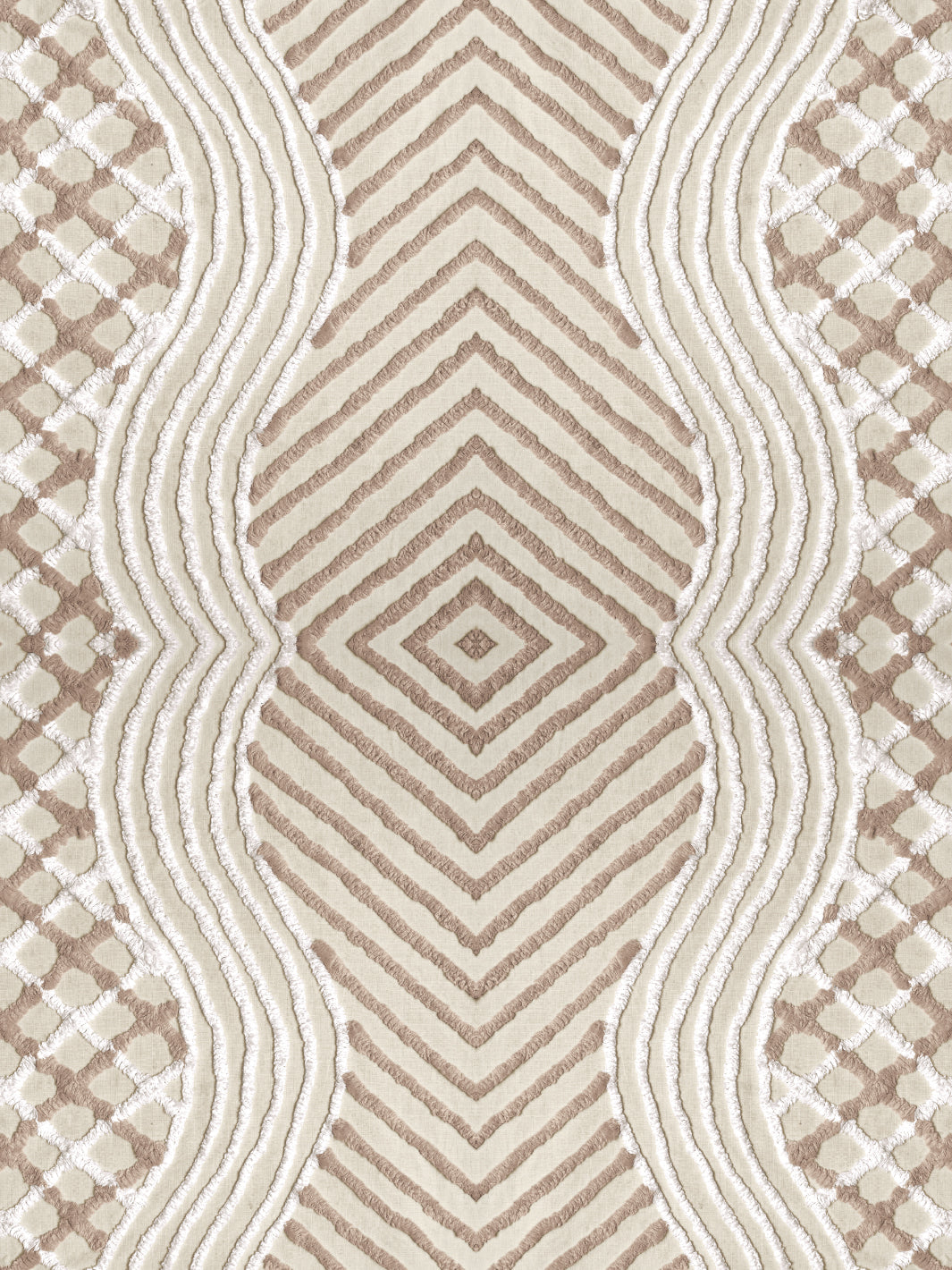 'Chenille Stripe' Wallpaper by Chris Benz - Latte