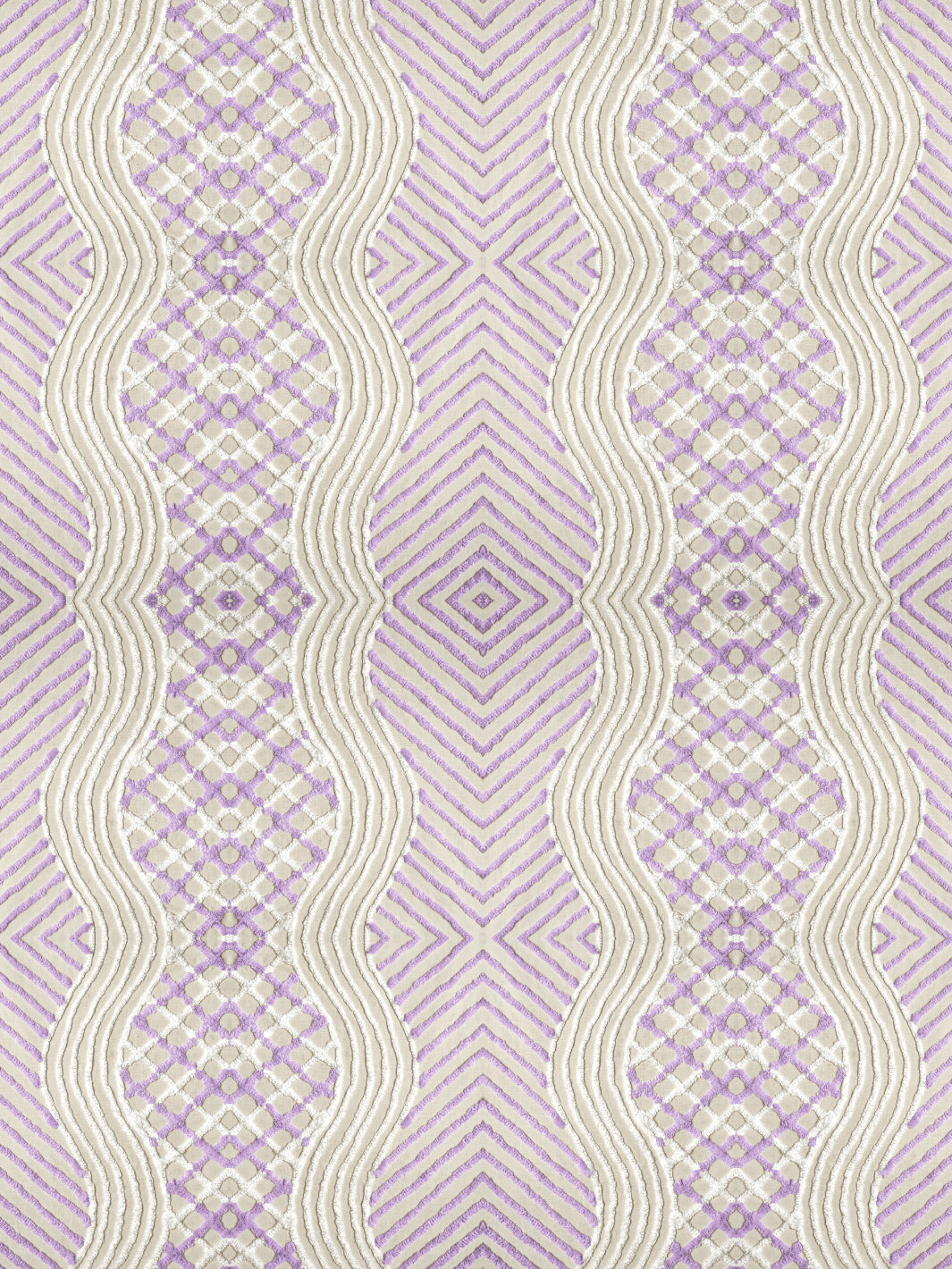 'Chenille Stripe' Wallpaper by Chris Benz - Lilac